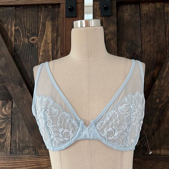Savage x Fenty wired unlined lace sexy bra Sz- 34D - Picture 1 of 10